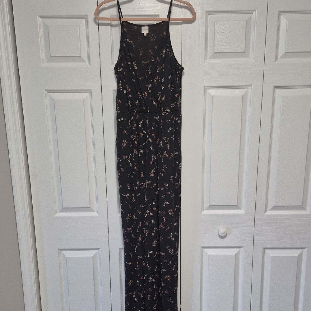 Floral Black Jumpsuit